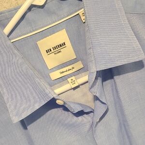 Ben Sherman Men's Blue Tailored Slim Fit Shirt